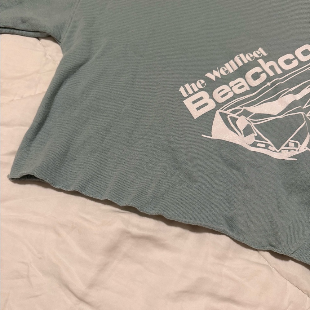 Beachcomber Large Sea Foam Green Cropped Crewneck Sweatshirt - Picture 7 of 11